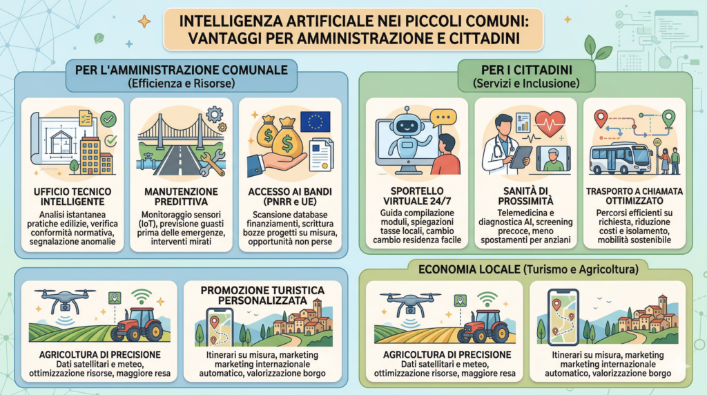 AI per cittadini e piccoli comuni, benefici e opportunità